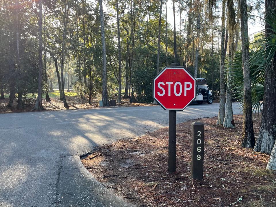 campsite 2069 and stop sign