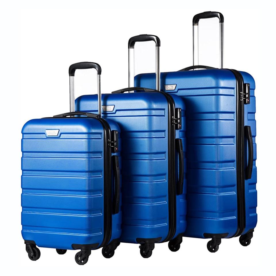 COOLIFE Luggage 3 Piece Set in Blue