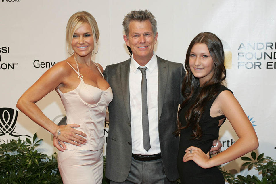 (L-R): Yolanda Hadid, David Foster, Bella Hadid in attendance for Andre Agassi Foundation for Education&#x00201d;s 15th Grand Slam for Children Benefit Concert, Wynn Las Vegas, Las Vegas on Oct. 9, 2010. - Credit: Everett Collection