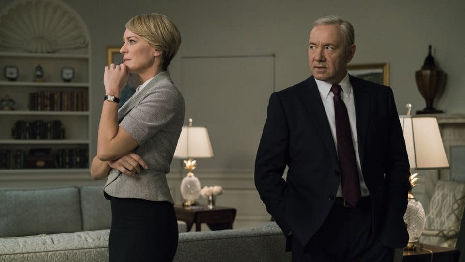 Robin Wright retoma su rol de ‘Claire Underwood’ durante la sexta y final temporada de “House of Cards”.