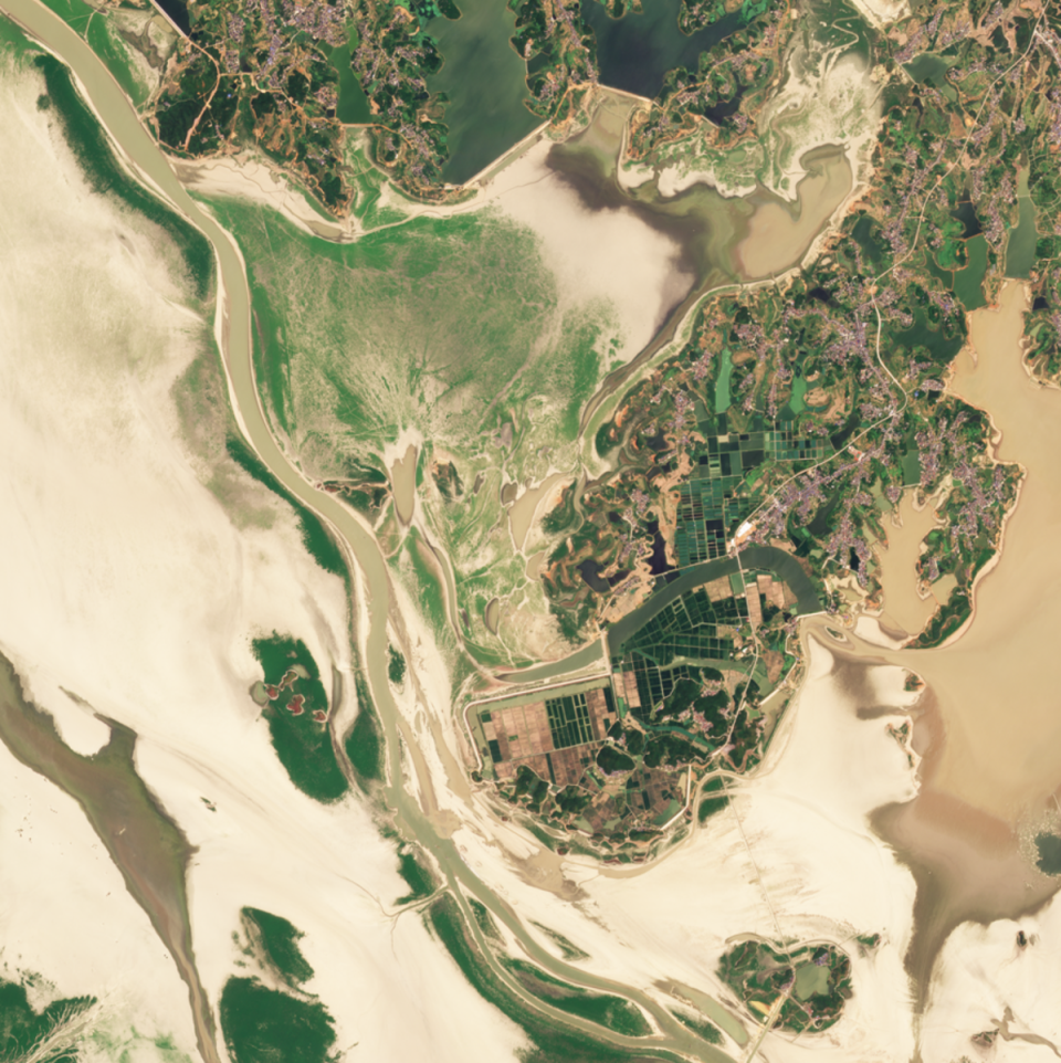 China’s lake Poyang as seen on 22 August 2022 (Planet Labs PBC)