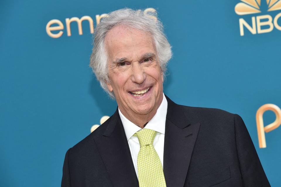 Actor Henry Winkler arrives for the 74th Emmy Awards at the Microsoft Theater in Los Angeles, California, on September 12, 2022