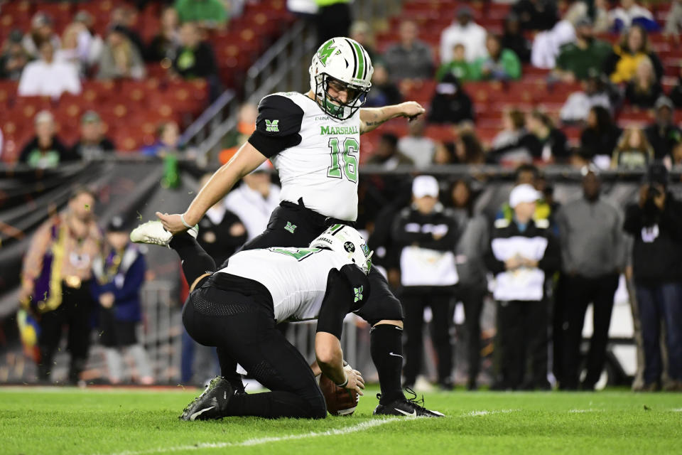 Justin Rohrwasser was in the middle of some controversy after the Patriots drafted him. (Photo by Julio Aguilar/Getty Images)