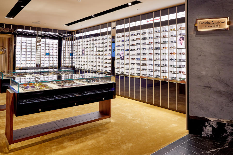 The David Clulow sunglasses boutique is Europe’s largest men’s offering with over 500 shades on display. - Credit: Courtesy of Harrods