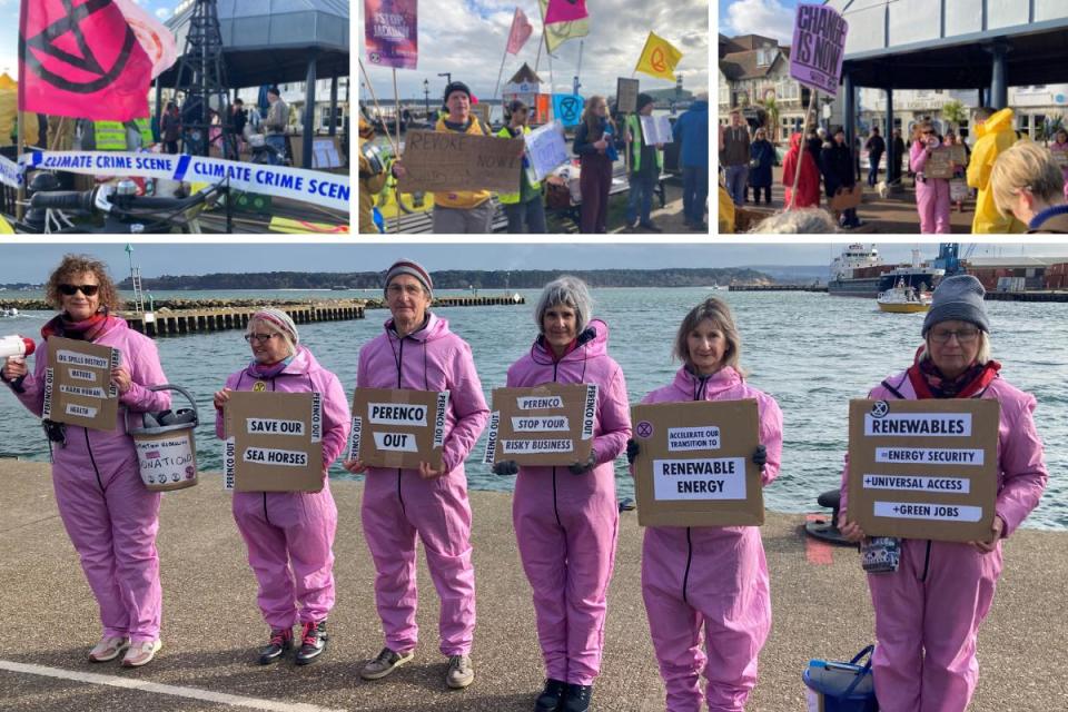 Protest at Poole Quay over oil spill in Harbour. <i>(Image: Newsquest)</i>