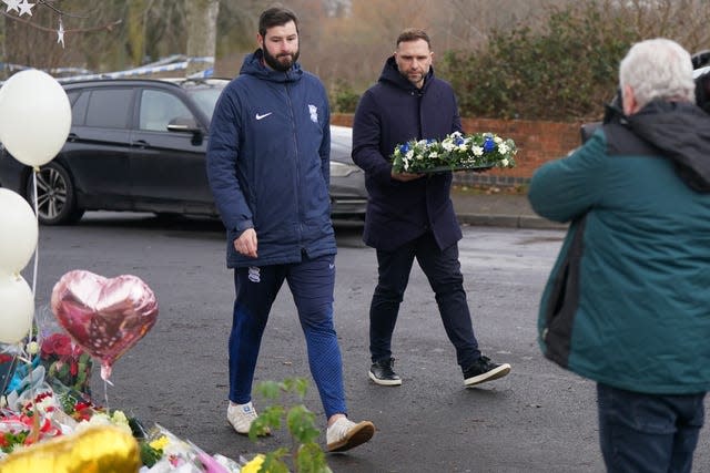 Birmingham's John Eustace laid a wreath on Tuesday