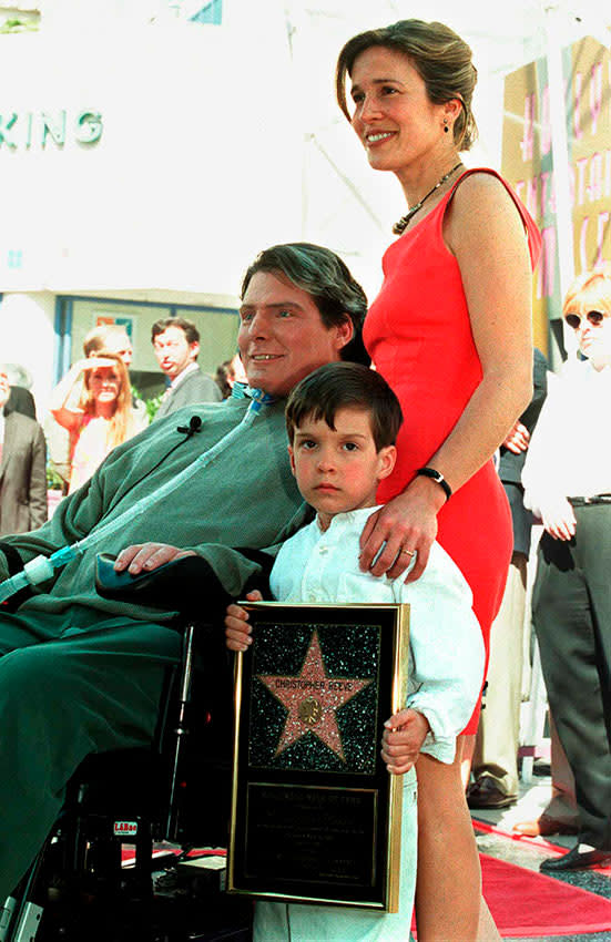 Will Reeve con sus padres, Christopher y Dana Reeve