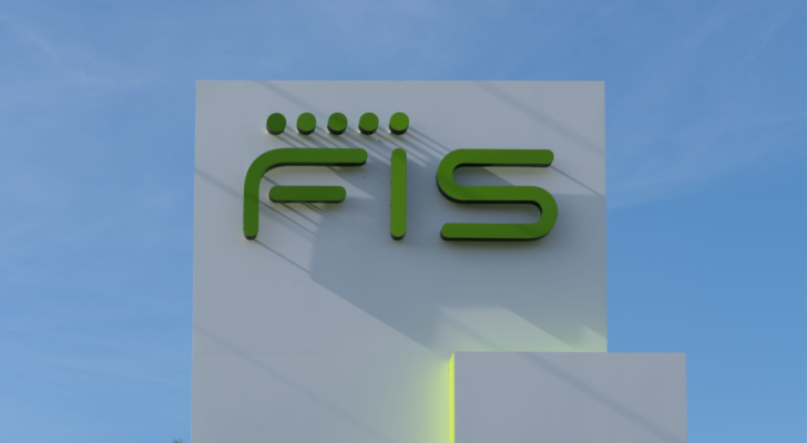 Close up of FIS ground sign in Tampa, Fl, USA. Fidelity National Information Services (FIS) is an American company which offers a wide range of financial products.