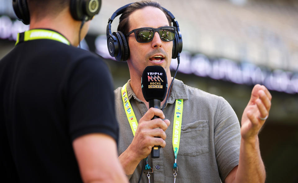 Mitchell Johnson, pictured here working for Triple M radio.
