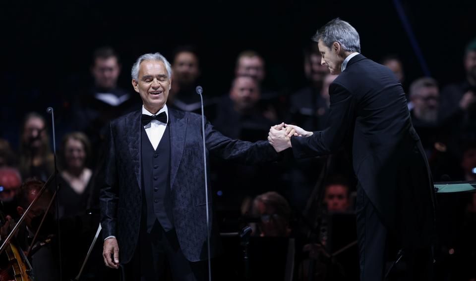 Andrea Bocelli performs in concert at Vivint Arena in Salt Lake City on Wednesday, May 17, 2023. | Scott G Winterton, Deseret News