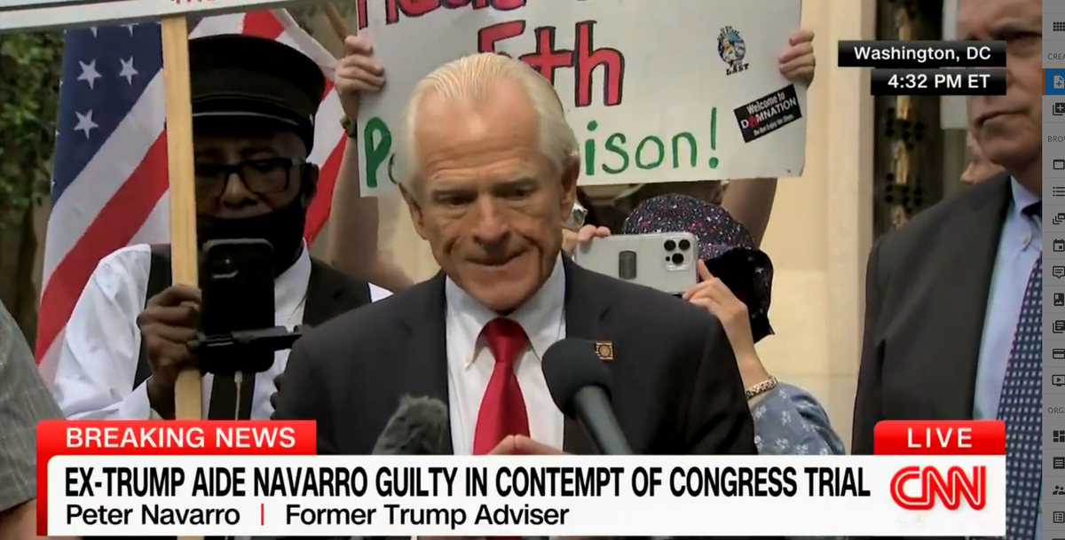 Peter Navarro has been found guilty on contempt of Congress (CNN)