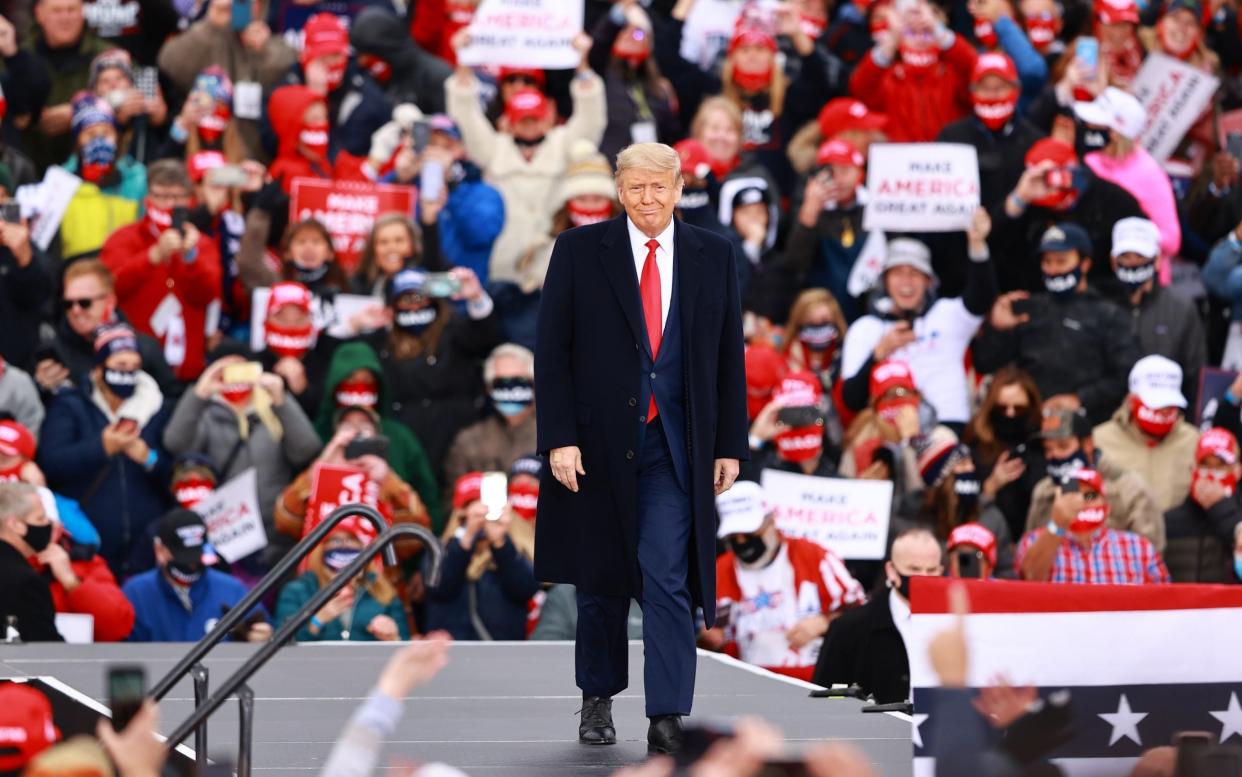 Donald Trump at a campaign rally in Muskegon, Michigan - Rey Del Rio/Getty Images