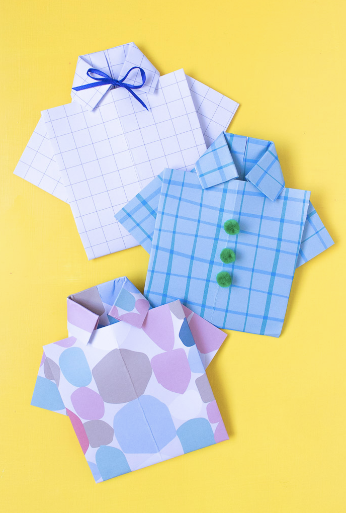 10) Origami Shirt Cards