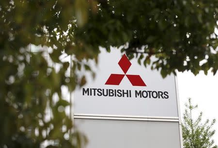 The logo of Mitsubishi Motors Corp is seen at its headquarters in Tokyo, Japan, April 21, 2016. REUTERS/Toru Hanai/File Photo