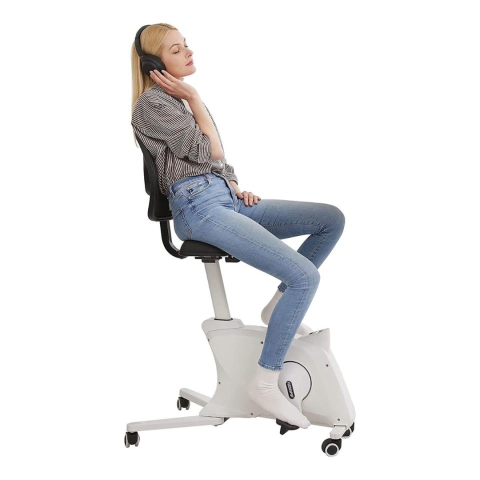 Sometimes, it's difficult to remain active during the work day or make time for exercise throughout the week. This compactly designed bike chair can be the best answer for friends who want to improve their sedentary lifestyle.You can buy the FlexiSpot desk bike from Amazon for around $468.