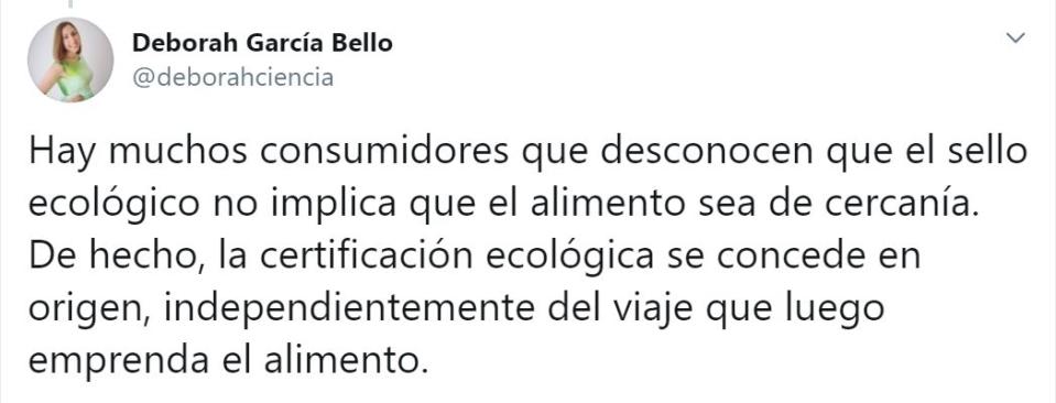 La calificación de sello ecológico no contempla los miles de kilómetros que algunos productos pueden recorrer