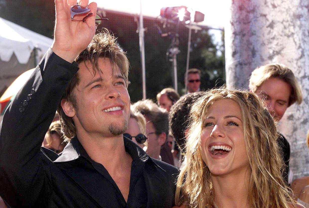 Brad Pitt and Jennifer Aniston on the red carpet