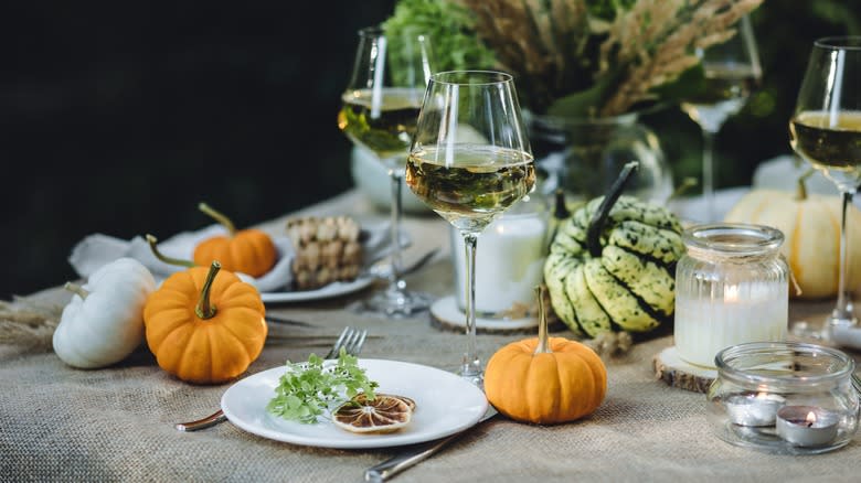 Thanksgiving table setting