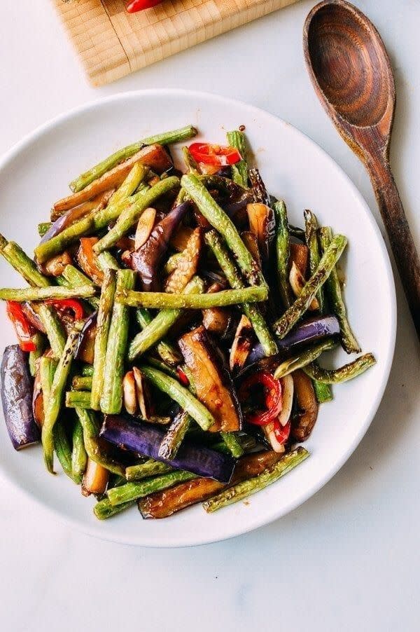 eggplant string bean stir fry