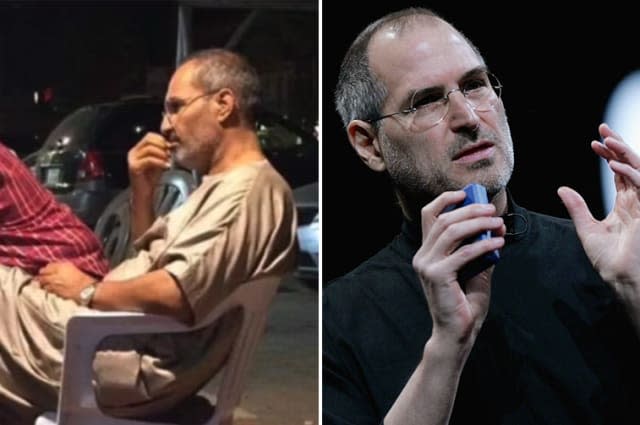 Steve Jobs and lookalike