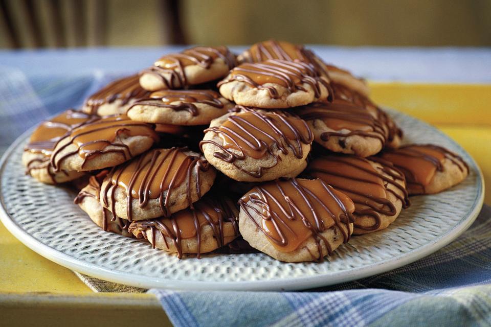 Peanut Butter-Toffee Turtle Cookies