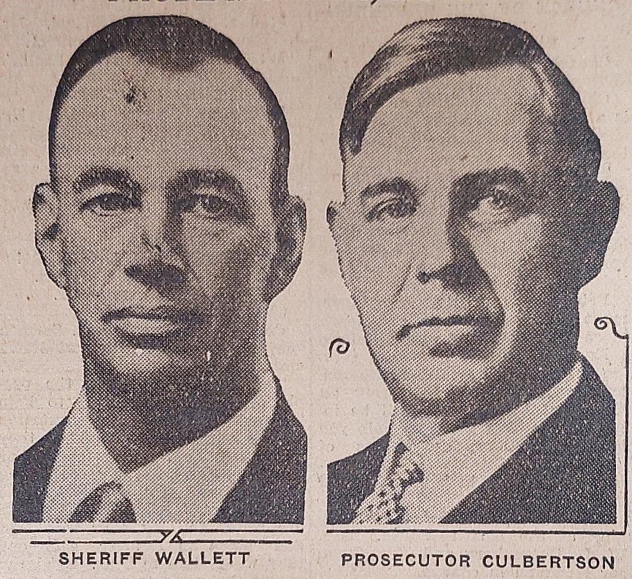 A photo from the Ashland Times-Gazette in 1931, when Sheriff Wallett and Prosecutor Culbertson were being kept quite busy.