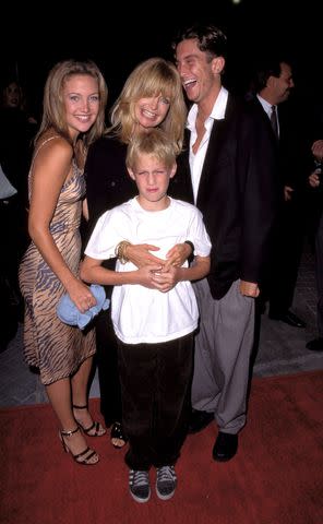 <p>Steve Granitz/WireImage</p> Goldie Hawn, Kate Hudson, Oliver Hudson & Wyatt Russel