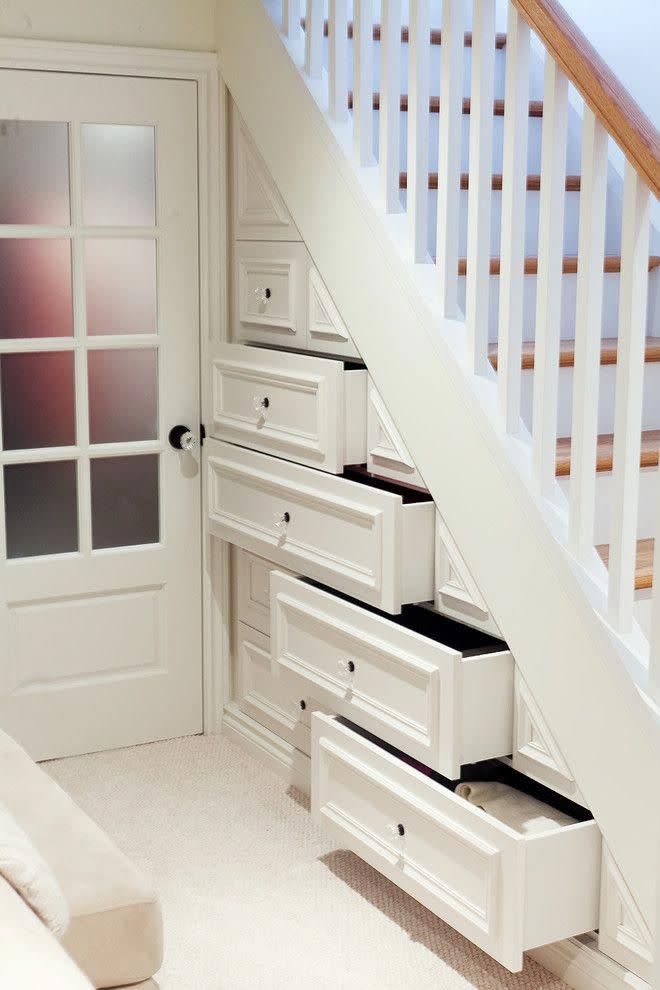 15) Install Storage Beneath the Stairs