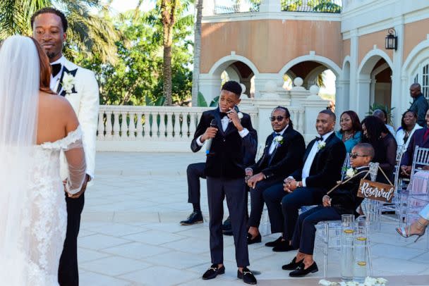 PHOTO: Kemorene Mills-Armstrong and her husband Kirkland Armstrong renewed their wedding vows on March 23 in Florida. They were surrounded by their three sons, their family and friends. (Courtesy Eva Campbell of EvaC. Photography)