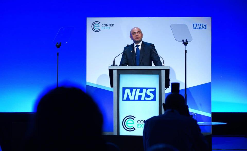 Mr Javid told delegates that the answer to all the challenges in the service was not always ‘more money’ (Peter Byrne/PA) (PA Wire)