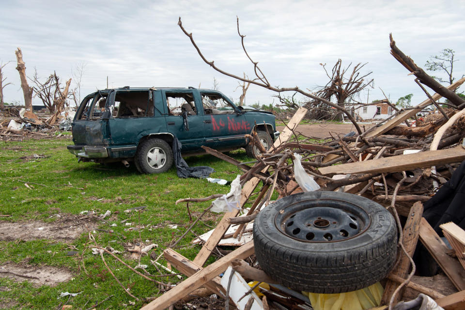 Tornado damage in Rolling Fork, Miss. on April 23, 2023. (Rory Doyle for NBC News)