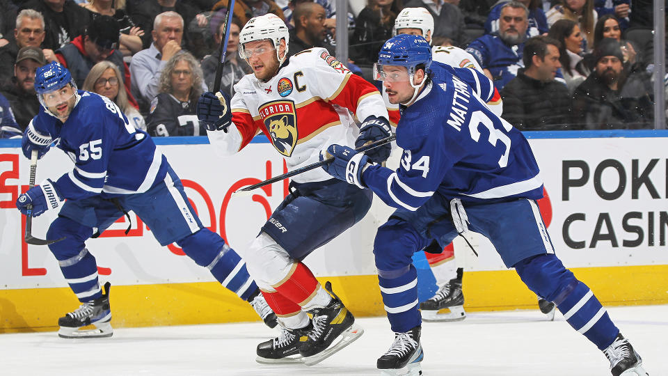 The Leafs and Panthers are set for a second-round showdown in the NHL playoffs. (Photo by Claus Andersen/Getty Images)