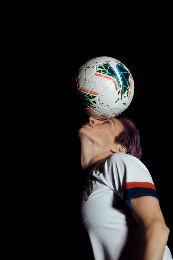 Rapinoe, the 2019 FIFA player of the year, scored six World Cup goals and won the Golden Ball as the event’s best player | Cait Oppermann for TIME