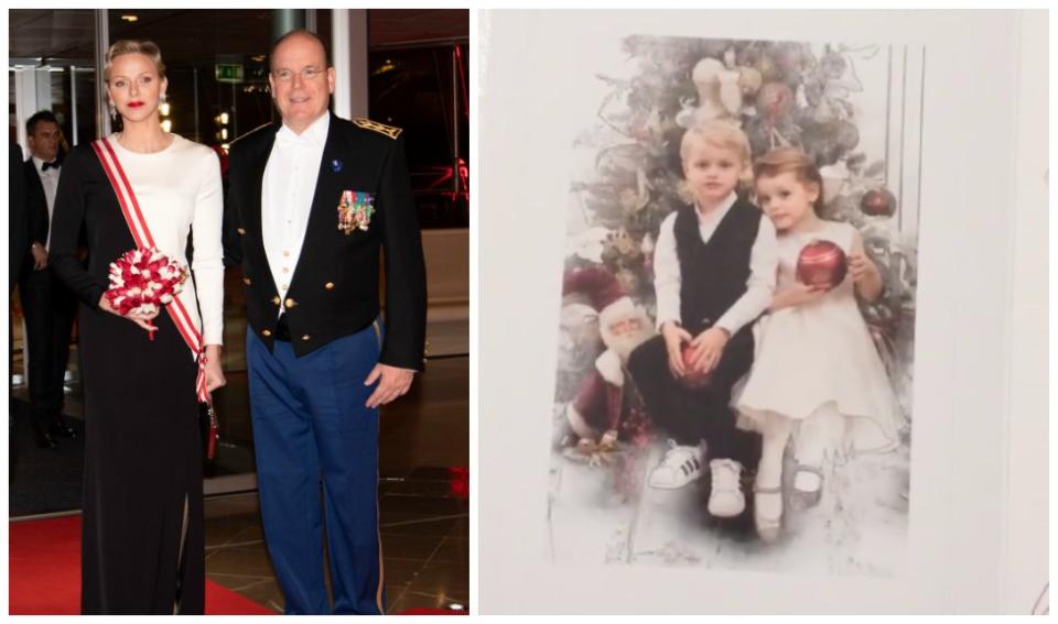 Prince Albert and Princess Charlene of Monaco have released their adorable 2018 royal Christmas card. Photo: Getty/Instagram/Royal Addicted