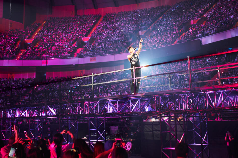 Chou performs on an extended platform near the back of the concert hall<span class="copyright">An Rong Xu for TIME</span>