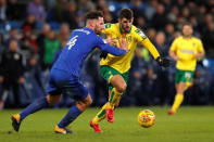 Soccer Football - Championship - Cardiff City vs Norwich City - Cardiff City Stadium, Cardiff, Britain - December 1, 2017 Cardiff's Sean Morrison in action with Norwich's Nelson Oliveira Action Images/Andrew Boyers