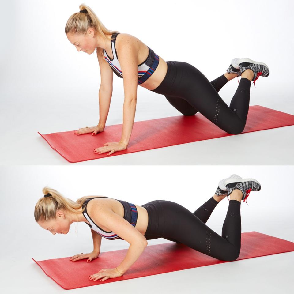 Diamond-Leg Pushups