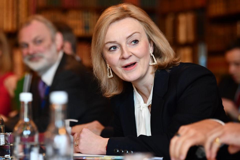 Foreign Secretary Liz Truss during a meeting with EU post-Brexit negotiator Maros Sefcovic at Chevening in Kent. Picture date: Thursday January 13, 2022. (PA Wire)