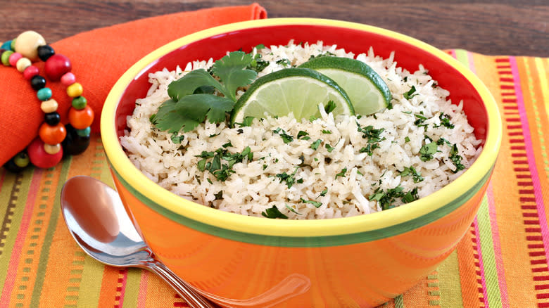 Rice with cilantro and lime