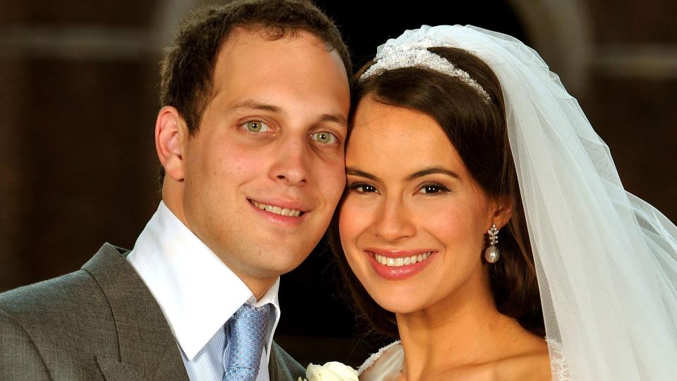 Lord Frederick Windsor and Sophie Winkleman following their wedding at Hampton Court Palace