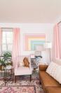 <p>Looking as if it’s jumped right out of the 1970s, this incredibly cheerful rainbow wall art is guaranteed to make you smile. All it requires is a canvas, some painter’s tape, and a kaleidoscope of paint colors.</p><p><strong>Get the tutorial at <a href="https://athomewithashley.com/diy-color-block-rainbow-wall-art/" rel="nofollow noopener" target="_blank" data-ylk="slk:At Home with Ashley;elm:context_link;itc:0;sec:content-canvas" class="link ">At Home with Ashley</a>.</strong></p><p><a class="link " href="https://www.amazon.com/Wooster-Brush-Q3211-2-Shortcut-Paintbrush/dp/B002YC06T2/?tag=syn-yahoo-20&ascsubtag=%5Bartid%7C10050.g.31153820%5Bsrc%7Cyahoo-us" rel="nofollow noopener" target="_blank" data-ylk="slk:SHOP PAINTBRUSHES;elm:context_link;itc:0;sec:content-canvas">SHOP PAINTBRUSHES</a></p>