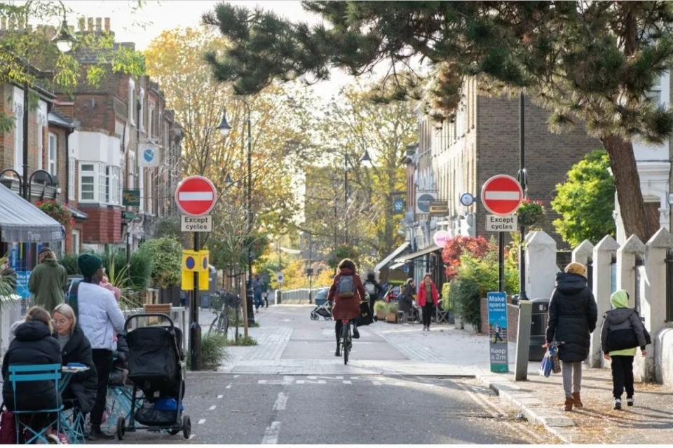 Cycling and walking are encouraged under LTNs (TfL)