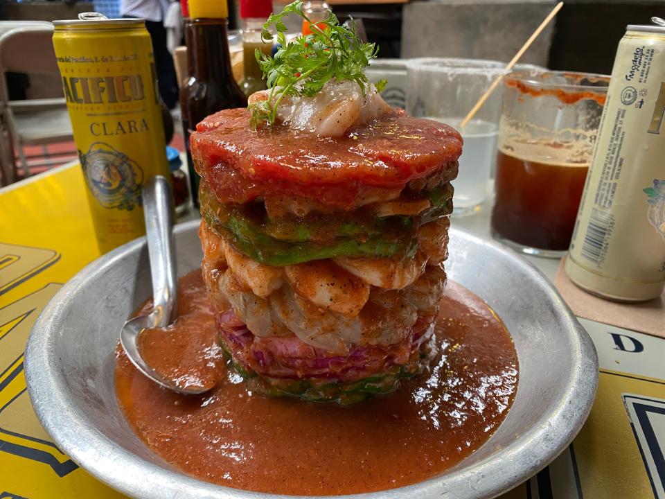 A dish at Mi Compa Chava restaurant in Mexico City.