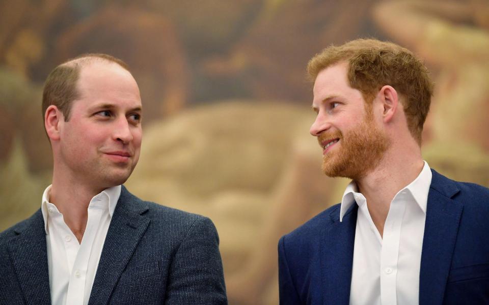 Prince William and Prince Harry work together in 2018 - AFP