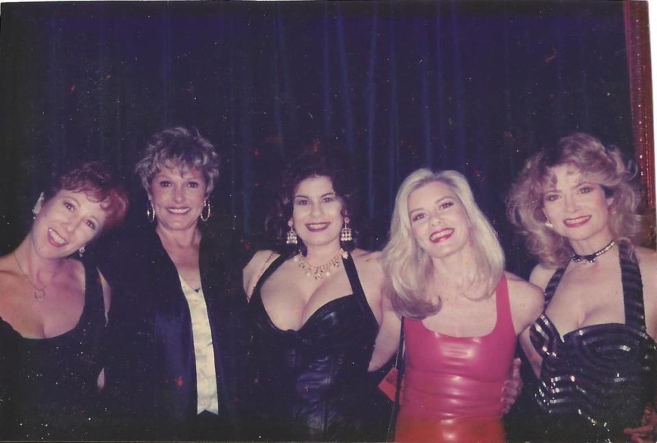 Club 90, left to right, Annie, Gloria, Veronica, Candida and Jane, 1994.