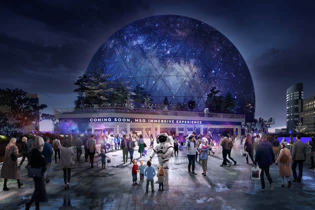I, for one, welcome our sphere-y overlord.  (Photo: MSG Sphere)
