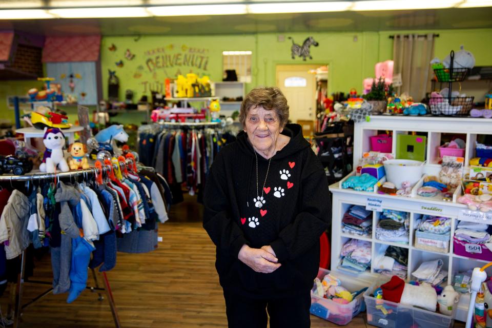 Sister Beth Daddio poses for a portrait on Thursday, Jan. 18, 2024, at Tutti Bambini Children's Store. Daddio's work helping children and families in need in southern New Mexico are reasons why the Las Cruces Sun-News chose her as our 2023 Distinguished Resident.