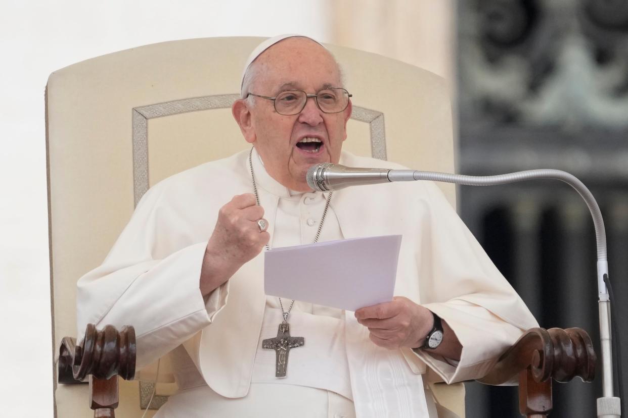 Pope Francis first spoke cryptically of his intention to launch a mission when he was returning from a trip to Hungary last month but he gave no details (Copyright 2022 The Associated Press. All rights reserved)