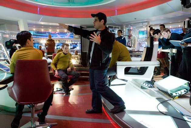 J.J. Abrams, center, on the set of 2009's 'Star Trek'