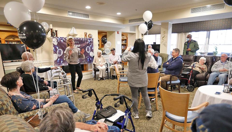 Charlie and Betty Santoro, of Quincy, celebrate 75 years of marriage. Charlie is 98 and Betty is 92.